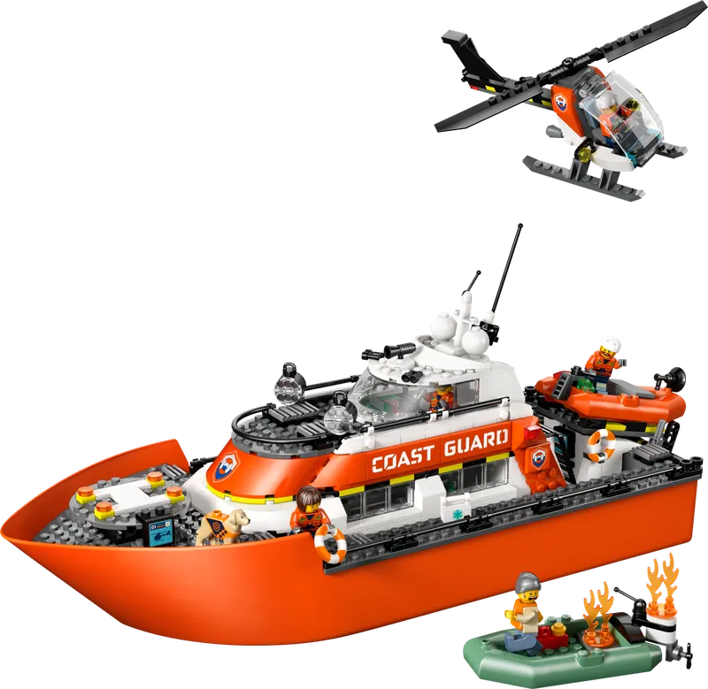 LEGO 60504 Coast Guard Rescue Boat & Helicopter, 742 stenen