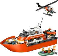 Kustwacht reddingsboot met helikopter - Afbeelding 1 van 11