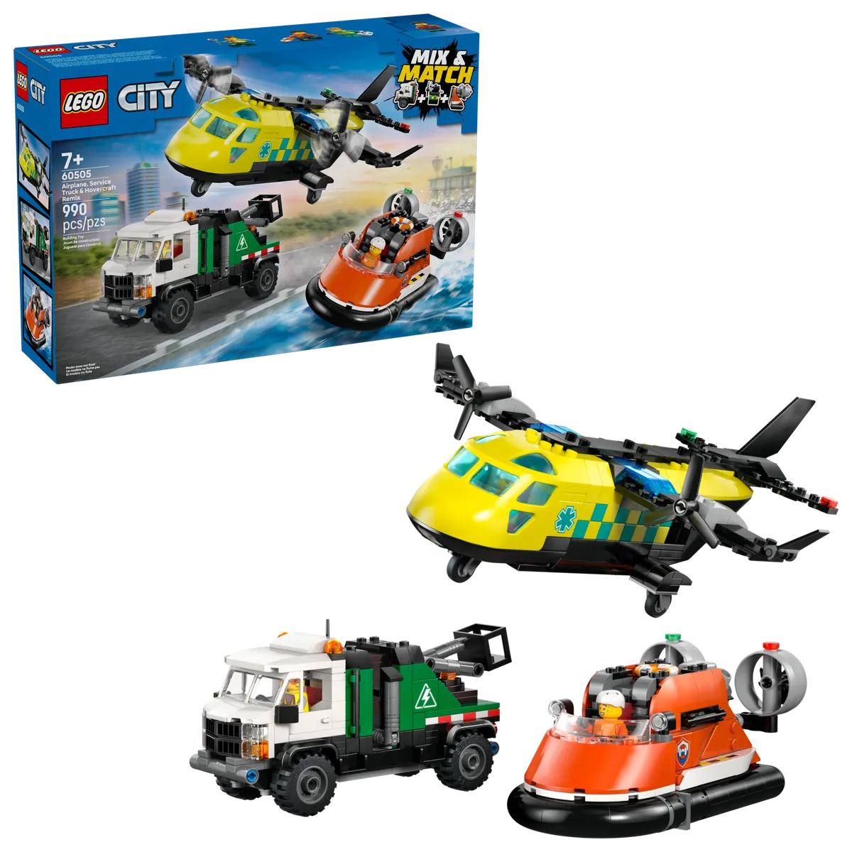 LEGO Airplane, Service Truck & Hovercraft Remix (60505) - Bild 6