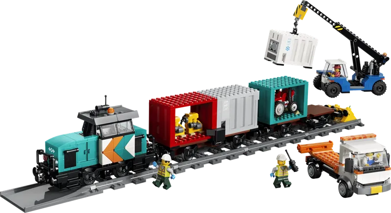 LEGO 60509 Harbor Freight Train with Crane & Truck, 803 stenen