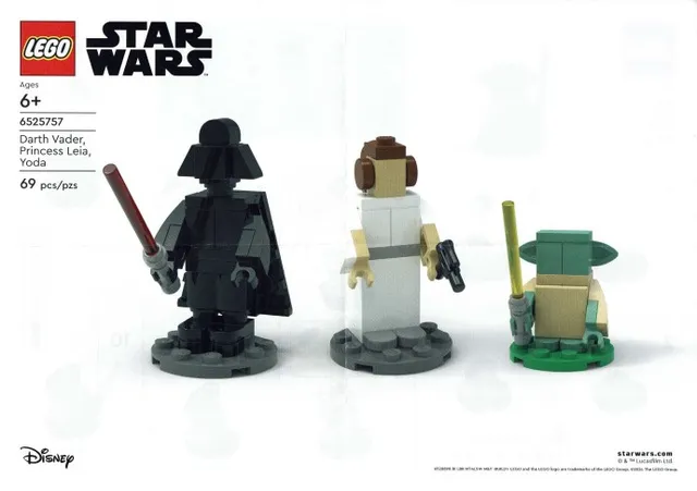 Darth Vader, Princess Leia, Yoda van LEGO – productfoto