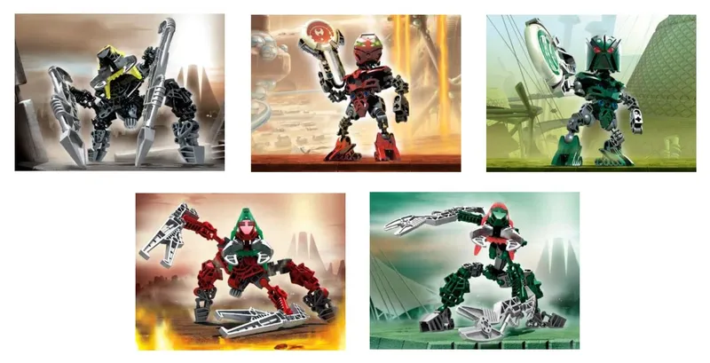 Matoran / Vahki Co-Pack 1 (contains 8607 8611 8614 8616 8618) van LEGO – productfoto