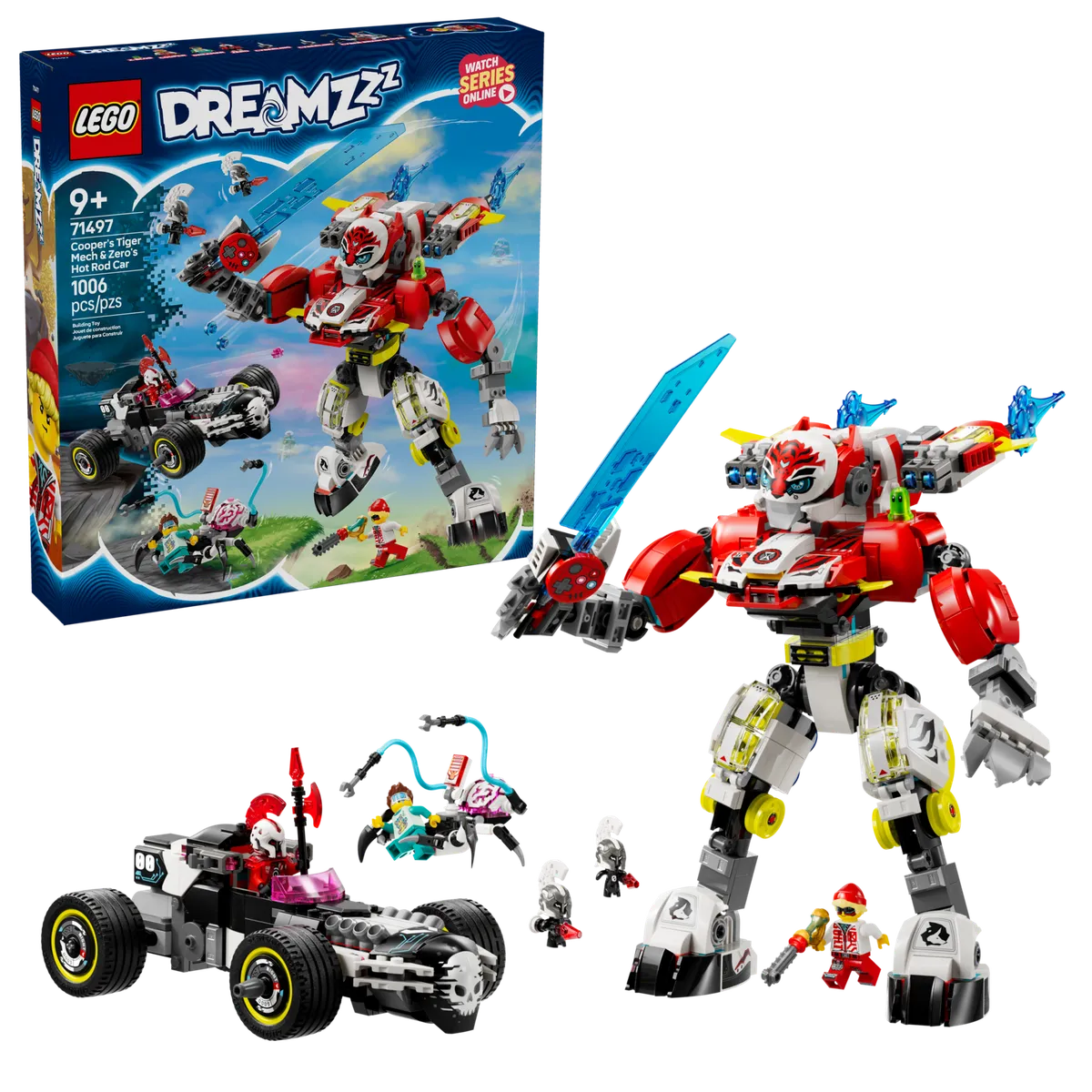 LEGO Cooper's Tiger Mech & Zero's Hot Rod Car (71497) - Bild 9
