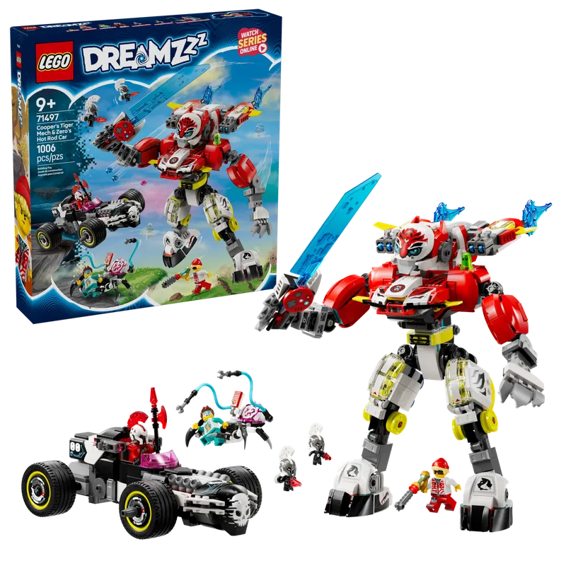 Cooper's Tiger Mech & Zero's Hot Rod Car fra LEGO – produktbillede 10 af 11