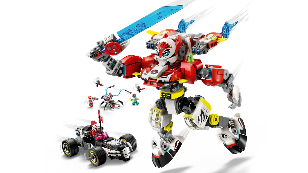 LEGO Cooper's Tiger Mech & Zero's Hot Rod Car (71497) - Bild 1