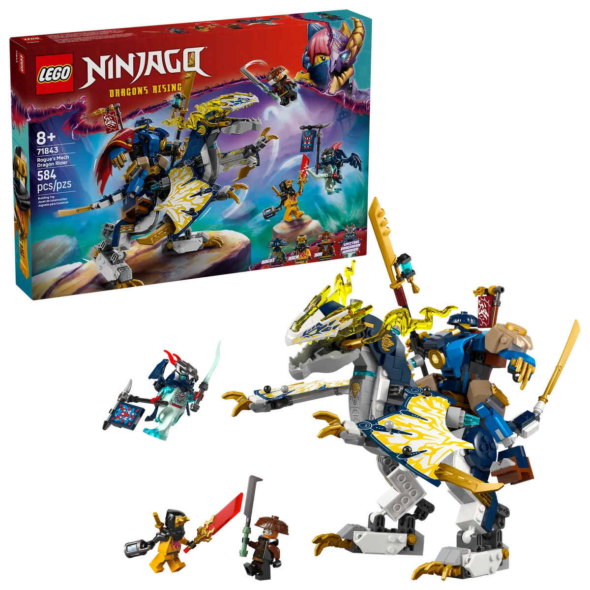 LEGO Rogue's Mech Dragon Rider (71843) - afbeelding 5