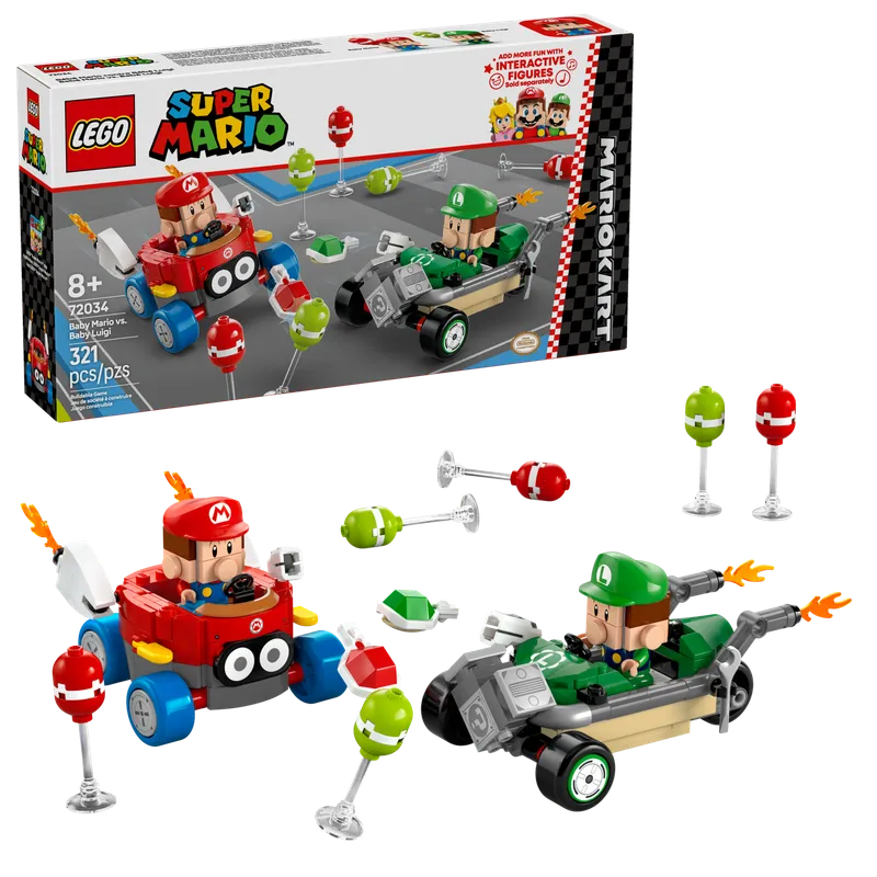 Mario Kart™ – Baby Mario vs. Baby Luigi från LEGO – produktbild 2 av 10