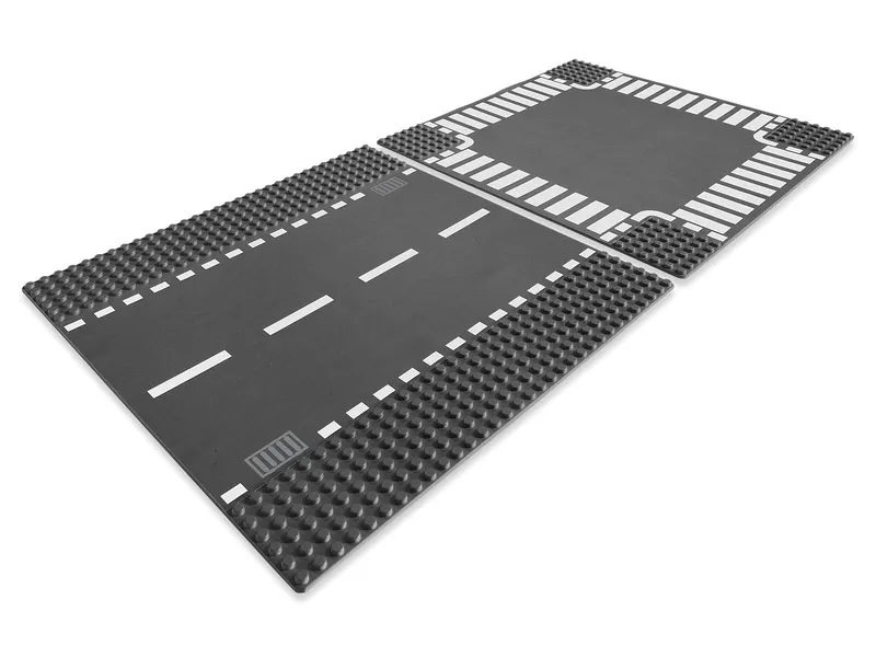 Straight & Crossroad Plates fra LEGO – produktbillede