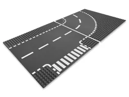 LEGO T-Junction & Curved Road Plates (7281)