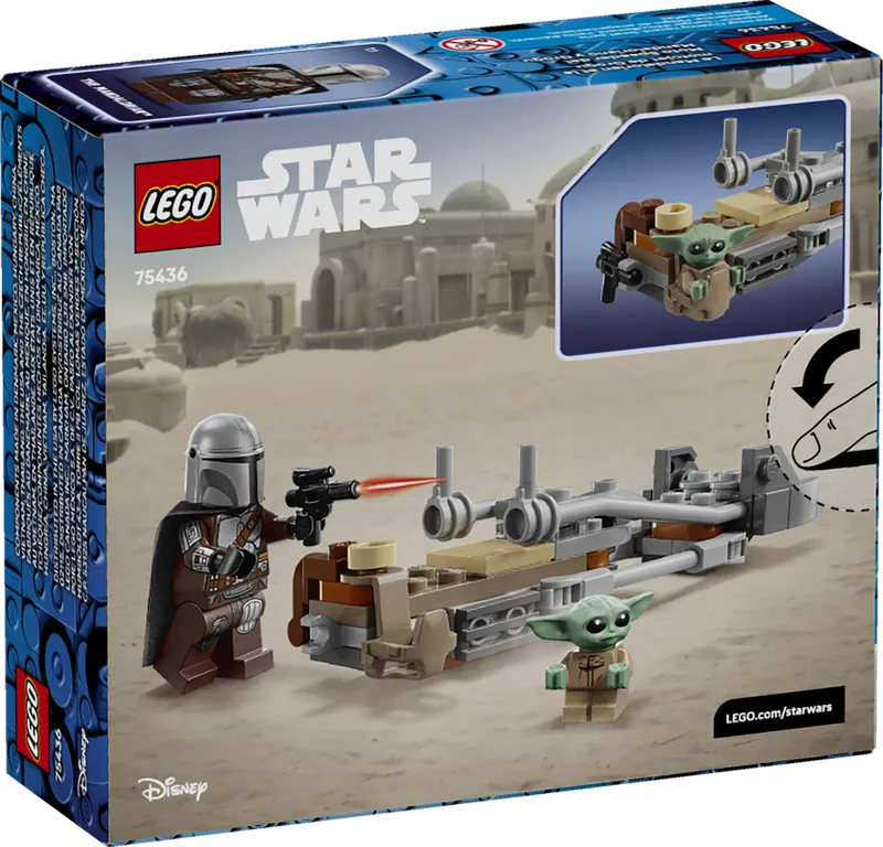 De Mandalorian en Grogu's speederbike van LEGO – productfoto 11 van 11