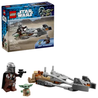 De Mandalorian en Grogu's speederbike van LEGO – productfoto 2 van 11