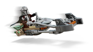 De Mandalorian en Grogu's speederbike van LEGO – productfoto 4 van 11