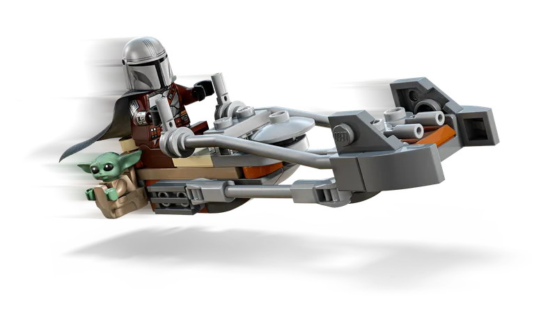 De Mandalorian en Grogu's speederbike van LEGO – productfoto 4 van 11