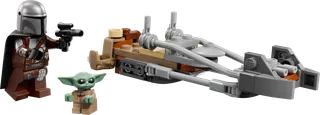 De Mandalorian en Grogu's speederbike van LEGO – productfoto 1 van 11