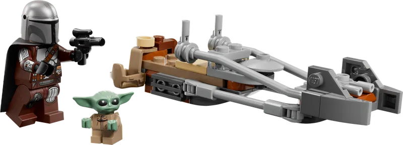 LEGO 75436 De Mandalorian en Grogu's speederbike, 58 stenen