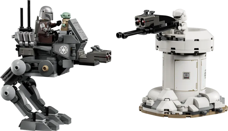 AT-RT Attack: Mando en Grogu in een studschiettende walker