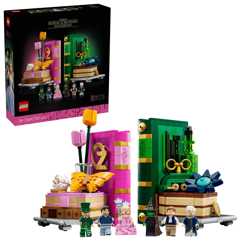 Glinda en Elphaba boekensteunen van LEGO – productfoto 2 van 12