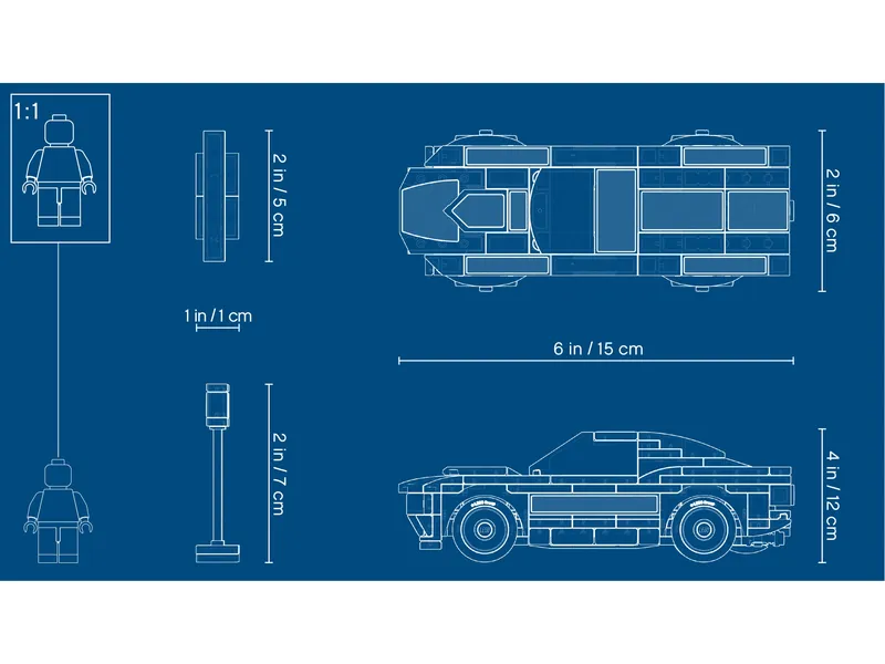 1968 Ford Mustang Fastback von LEGO – Produktfoto 3 von 4