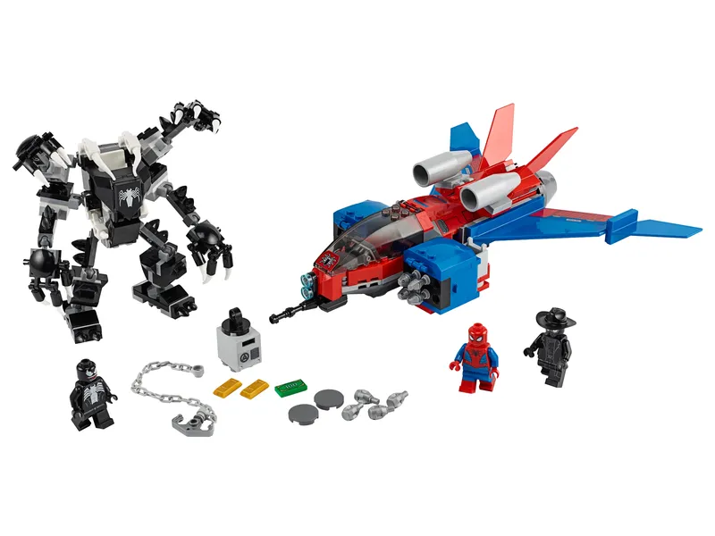 Spiderjet versus Venom Mech: Superheldenactie in LEGO® Marvel