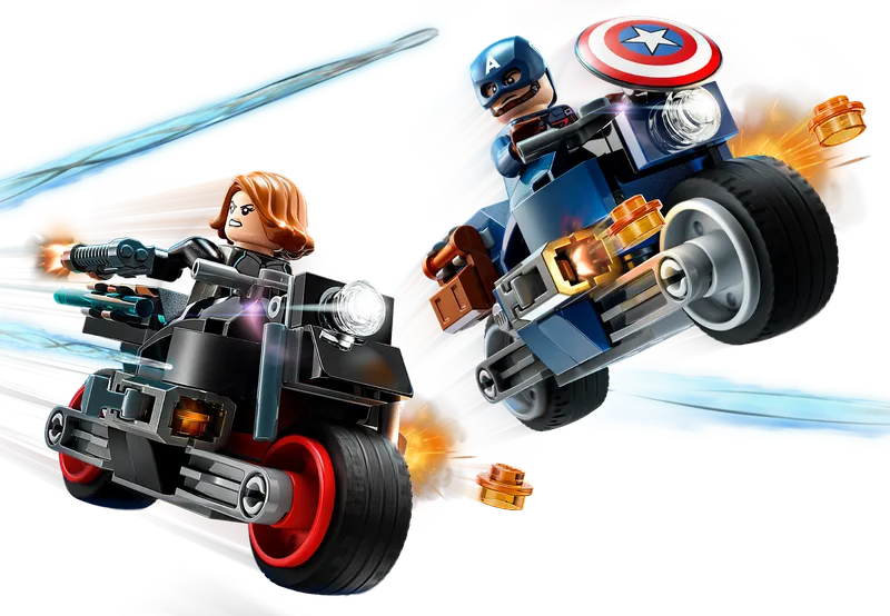 Black Widow & Captain America Motorcycles de LEGO – photo du produit 3 sur 7