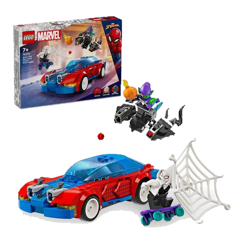 Spider-Man Race Car & Venom Green Goblin