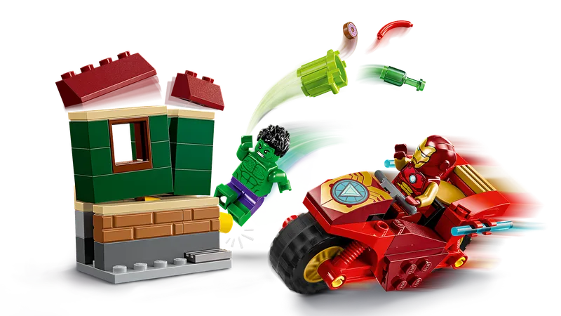 Iron Man with Bike and The Hulk