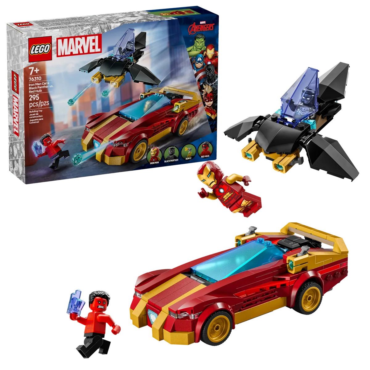 LEGO Iron Man Car & Black Panther vs. Red Hulk (76310) - Bild 8