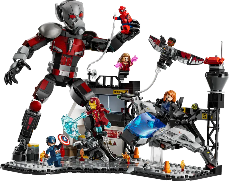 LEGO 76314 Captain America: Civil War Action Battle, 736 stenen