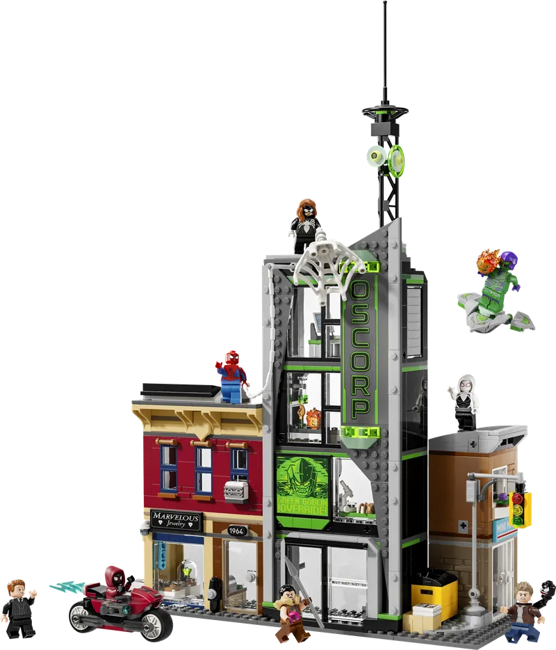 LEGO 76324 Spider-Man vs. Oscorp, 808 stenen