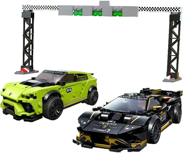 Lamborghini Urus ST-X & Huracán Super Trofeo EVO van LEGO – productfoto