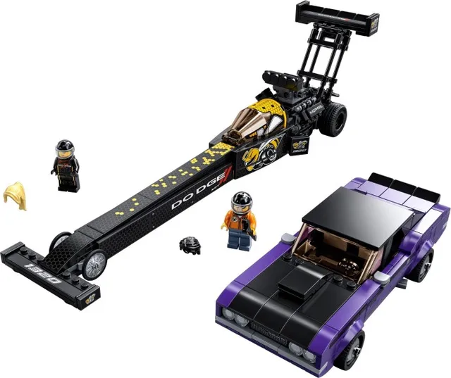 Mopar Dodge//SRT Top Fuel Dragster and 1970 Dodge Challenger T/A van LEGO – productfoto