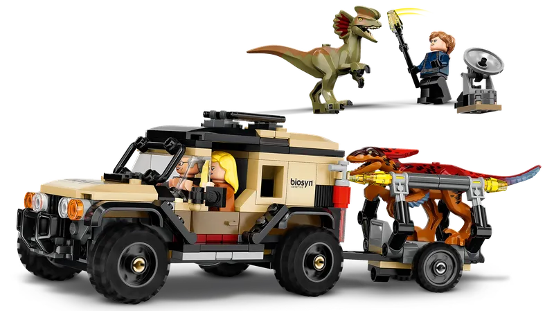 Pyroraptor & Dilophosaurus Transport van LEGO – productfoto 3 van 10