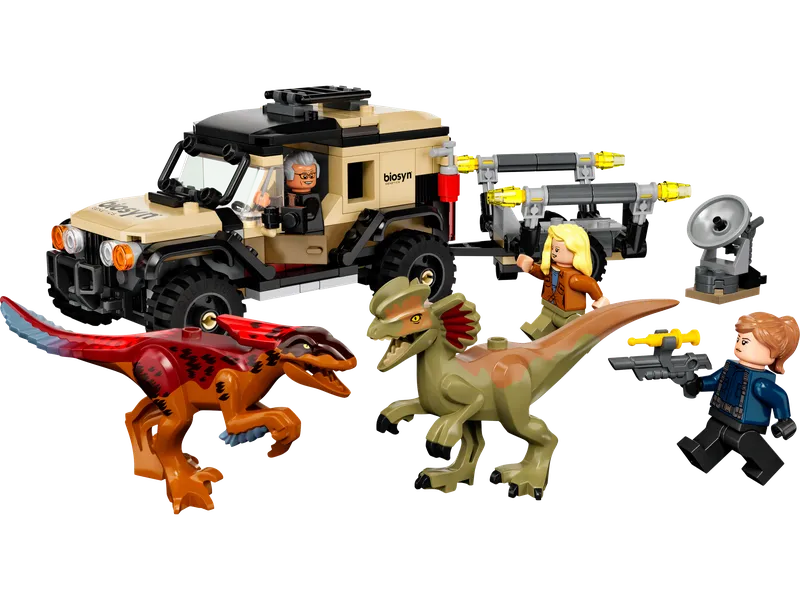 Transport van Pyroraptor & Dilophosaurus: Een Jurassic World Avontuur