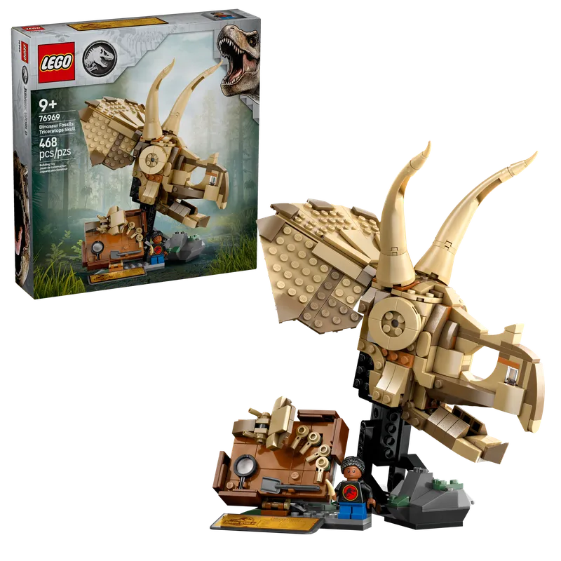Dinosaurusfossielen: Triceratops schedel van LEGO – productfoto 2 van 8