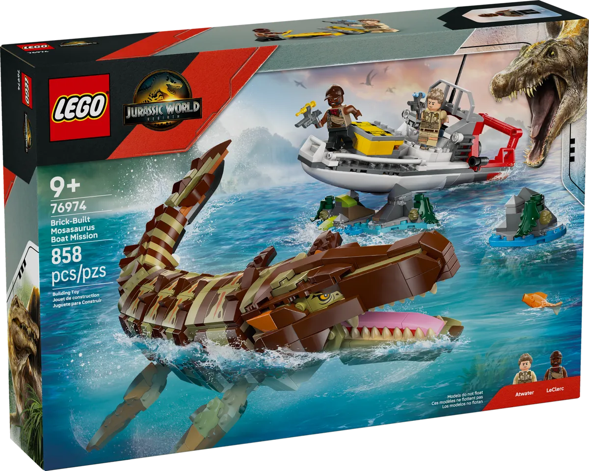 LEGO Brick-Built Mosasaurus Boat Mission (76974) - image 1
