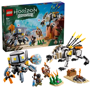 Aloy en Varl vs. Shell-Walker en Sawtooth van LEGO – productfoto 2 van 6