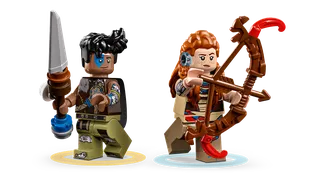 Aloy en Varl vs. Shell-Walker en Sawtooth van LEGO – productfoto 4 van 6
