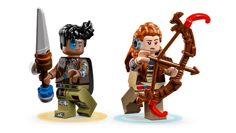 Aloy en Varl vs. Shell-Walker en Sawtooth van LEGO – productfoto 4 van 6
