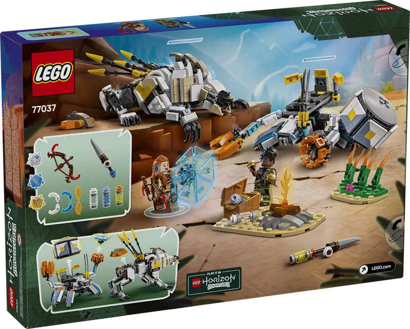 Aloy en Varl vs. Shell-Walker en Sawtooth van LEGO – productfoto 6 van 6