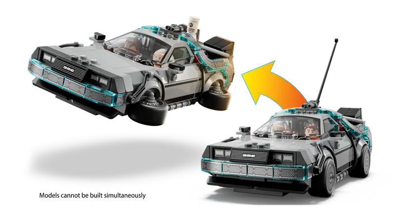 LEGO 77256 Time Machine from Back to the Future detail image