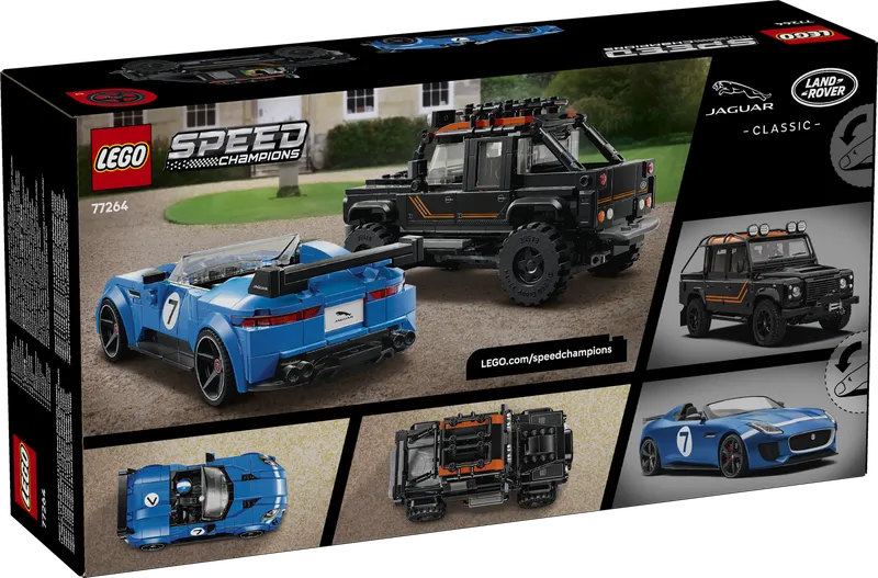 Jaguar Project 7 & Land Rover Defender van LEGO – productfoto 13 van 13