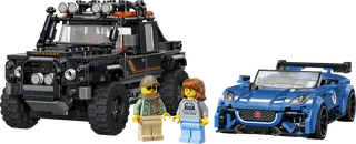 Jaguar Project 7 & Land Rover Defender van LEGO – productfoto 1 van 13