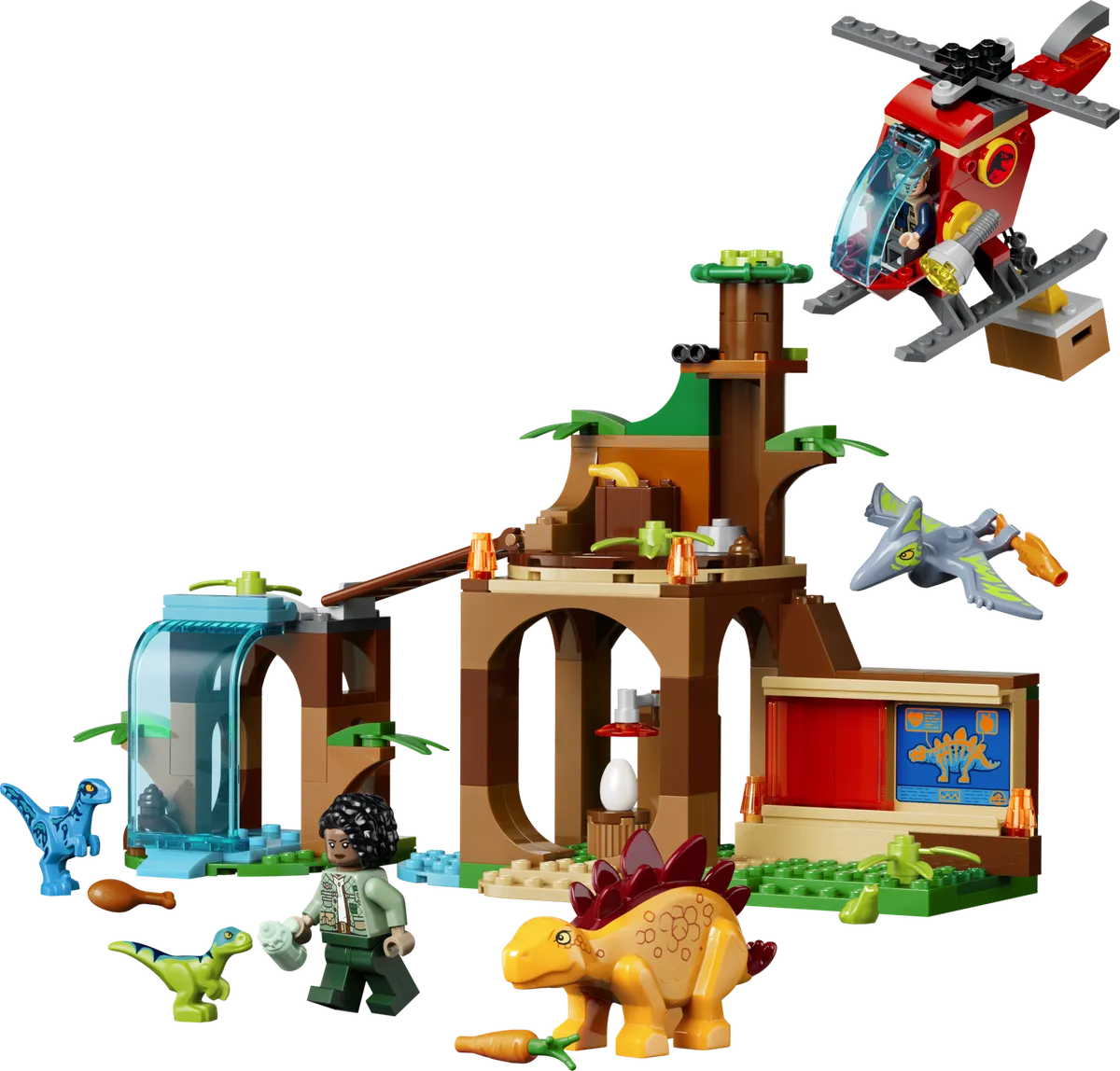 LEGO Velociraptor, Stegosaurus & Pteranodon Rescue (77981)