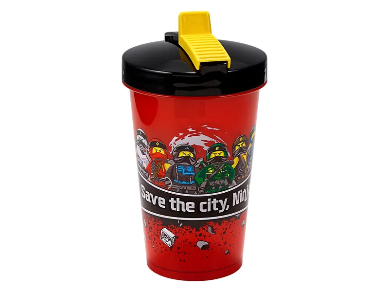 Ninjago Tumbler with Straw (Black Lid) by LEGO – product photo