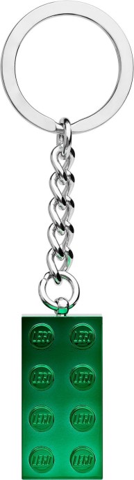 LEGO 2x4 Green Metallic Key Chain (854083)