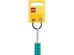 LEGO Bright Bluish Green 2x4 Stud Key Chain (854303) - afbeelding 1