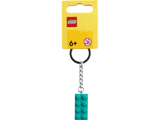 Bright Bluish Green 2x4 Stud Key Chain från LEGO – produktbild 2 av 3