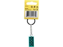 LEGO Bright Bluish Green 2x4 Stud Key Chain (854303) - afbeelding 2