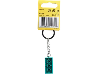 Bright Bluish Green 2x4 Stud Key Chain från LEGO – produktbild 3 av 3