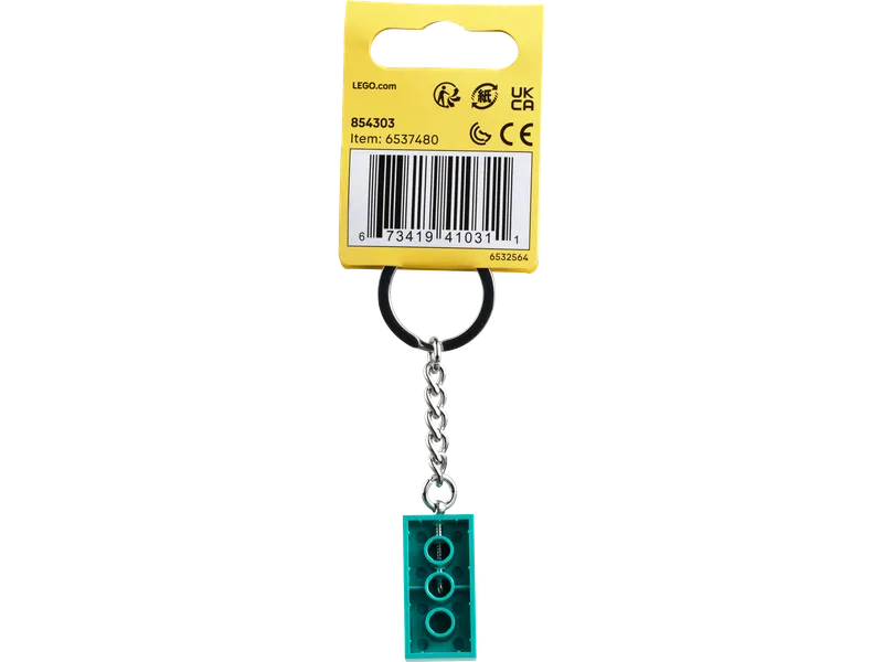 Bright Bluish Green 2x4 Stud Key Chain från LEGO – produktbild 3 av 3